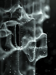 Wall Mural - A black and white photo of a starry sky with a lot of dots