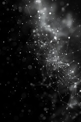 Wall Mural - A black and white photo of a starry sky with a lot of dots