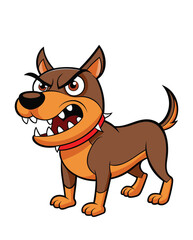 Wall Mural - Angry dog cartoon character illustration