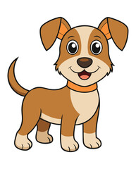 Wall Mural - Cute dog cartoon character illustration