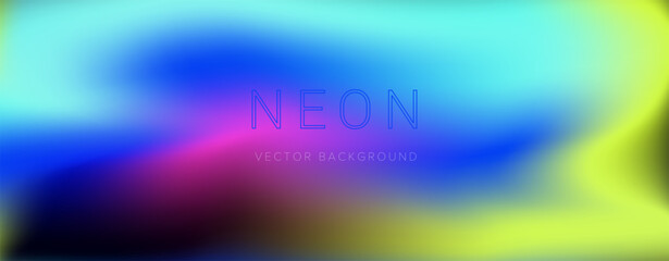 Wall Mural - Blurred ambient vector background in neon vibrant colors.