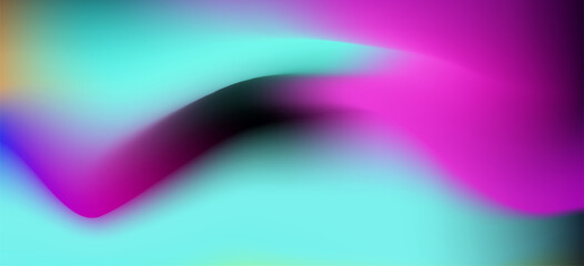 Poster - Blurred ambient vector background in neon vibrant colors.