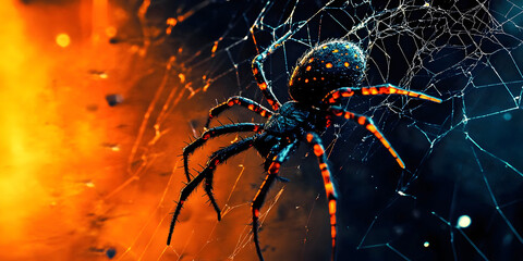 spider on the web, ai generated.