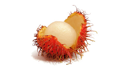 Rambutan fruit isolated on white background.