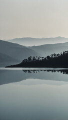 Wall Mural - lake and mountains