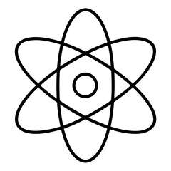 Atom science logo Art vector illustration