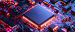 © Mahmud - A close-up view with the acronym CPU displayed on a microchip, representing the concept of Central Processing Unit design