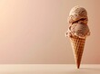 © Jakraphong - Coffee Ice Cream Cone with Two Scoops