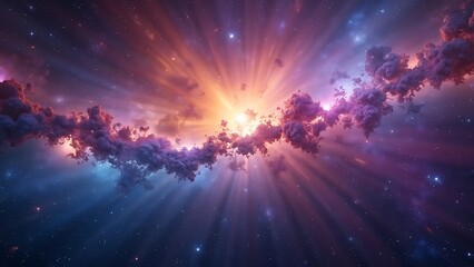 Colorful, stars and space background, panorama universe