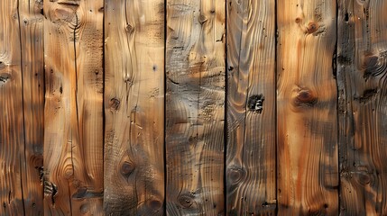 Rustic wooden plank wall, natural wood texture, vertical timber boards, aged and weathered wood, rustic decor background, warm brown wood surface, construction material, close-up