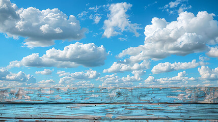 white clouds forming a perfect frame around a blue sky