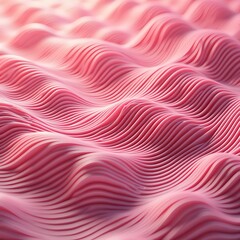 Wall Mural - Pink 3D Waves arranged to create a Colorful abstract background