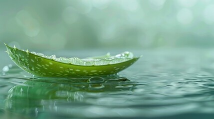 Poster - aloe vera floating on water,