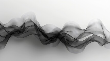 Wall Mural - Minimalist Waveforms: Simple, flowing waveforms in a minimalist style, using a monochrome palette with subtle gradients for a modern feel.