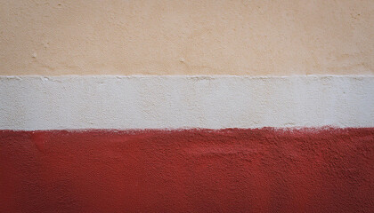 Wall Mural - Textured wall with red, brown and white paint. Abstract backdrop.