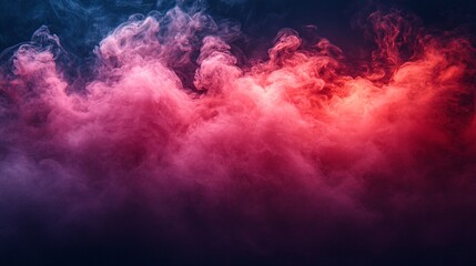 Wall Mural - red and pink smoke on a dark background, dark blue, black, grey, purple, orange, violet, turquoise, 