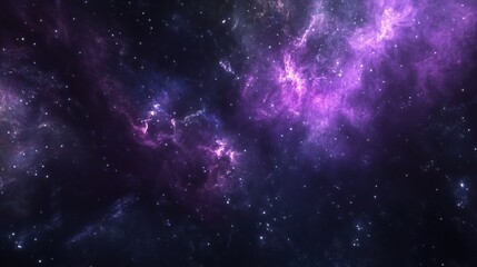Wall Mural - Cosmic Nebula in Purple Hues
