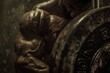 © Iftikhar alam - A man with his arm wrapped around a barbell, muscles tensed as he lifts the weight with determination, Muscles tensed as a person lifts a weight with determination