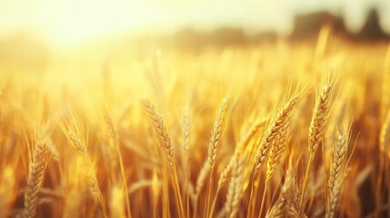 Golden Wheat Field at Sunset