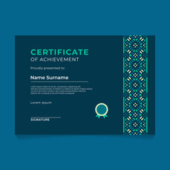 Wall Mural - Oriental Geometric Certificate Template Design