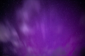 Wall Mural - northern lights purple sky at night, red sky