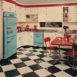 © O-Foto - retro 1950s style kitchen