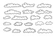 © Yanka - Doodle line cloud hand drawn in the sky