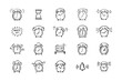 © Yanka - Hand drawn doodle alarm. different alarm