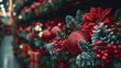 © Witri - Christmas Decoration with Red Ornaments and Poinsettia