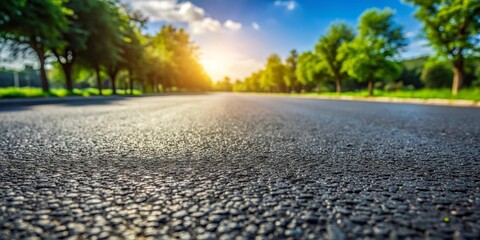 Close-up view of a smooth asphalt pavement, asphalt, road, surface, texture, black, street, urban, transportation