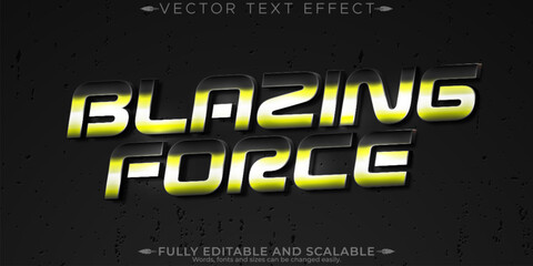 Poster - Force editable text effect, editable guns and military text style