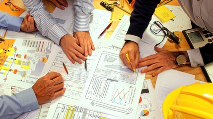 Wall Mural - detailed financial charts and planning documents; ensure the image is of high resolution for clear a