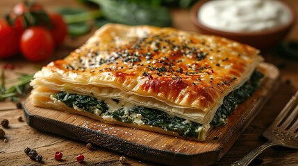 Canvas Print - Spinach and Feta Pastry