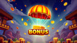 © Tark - Casino box bonus drop, for a slot casino game with parachute. Generative AI