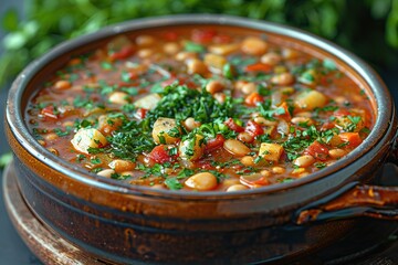 Canvas Print - Hearty and Delicious Bean Soup