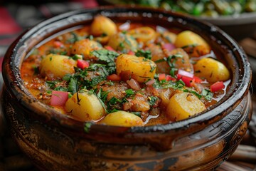 Canvas Print - Close-up of a Traditional Stew