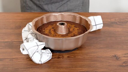 Poster - Baking Gingerbread Bundt Cake with Caramel Frosting Ingredients