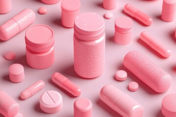 pink pharmaceutical tablets lined up under soft lighting symbolizing organized healthcare management