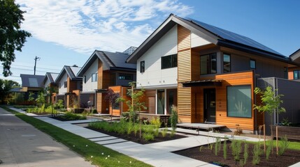 Poster - Case studies of sustainable neighborhoods with innovative family home designs.