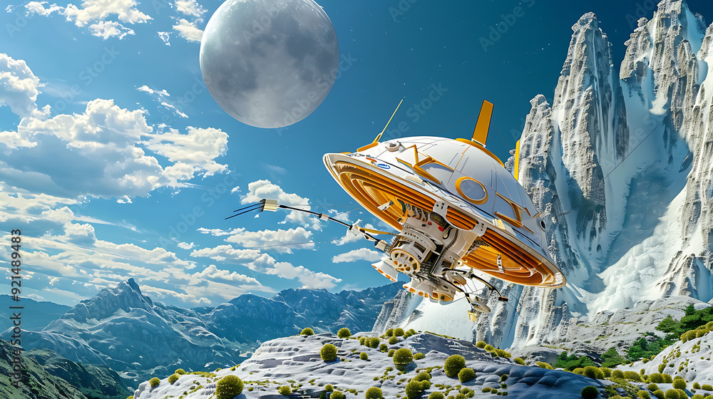 14. Deep space probe with expandable antennas and a sleek aerodynamic ...