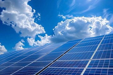 solar cell panel against blue sky, version 2