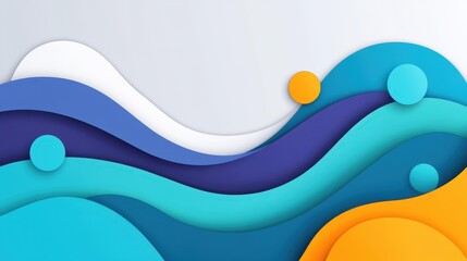 Wall Mural - Vibrant abstract blue wave background features smooth curves and textures, perfect for modern designs and creative projects.