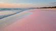 © nature_photo by ice - The soft, golden light of dawn illuminates the pastel-pink sands of Pink Sands Beach, creating a subtle, natural color palette that blends harmoniously with the calm turquoise of the ocean and the mor
