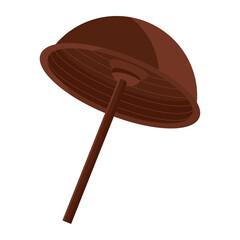 Sticker - brown umbrella traditional of india