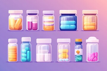 Wall Mural - Colorful Medication Explosion Illustrating the Dynamics of Pharmaceutical Treatments