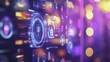 © Phichaphat - Abstract Futuristic Interface with Bokeh Lights
