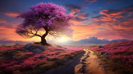 beautiful nature landscape panoramic photo