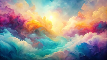 Wall Mural - Abstract texture panorama background with soothing colors and blend of shapes, abstract, texture, panorama, background