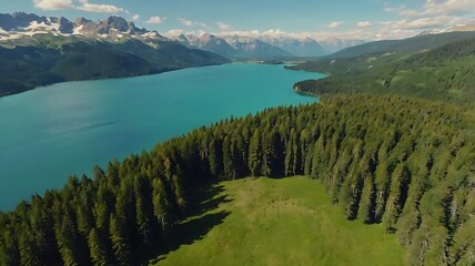 Wall Mural - water is a bright blue color and the islands are covered in trees.