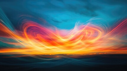 Wall Mural - Abstract light patterns in the sky, symbolizing the divine guidance and inspiration of a new dawn